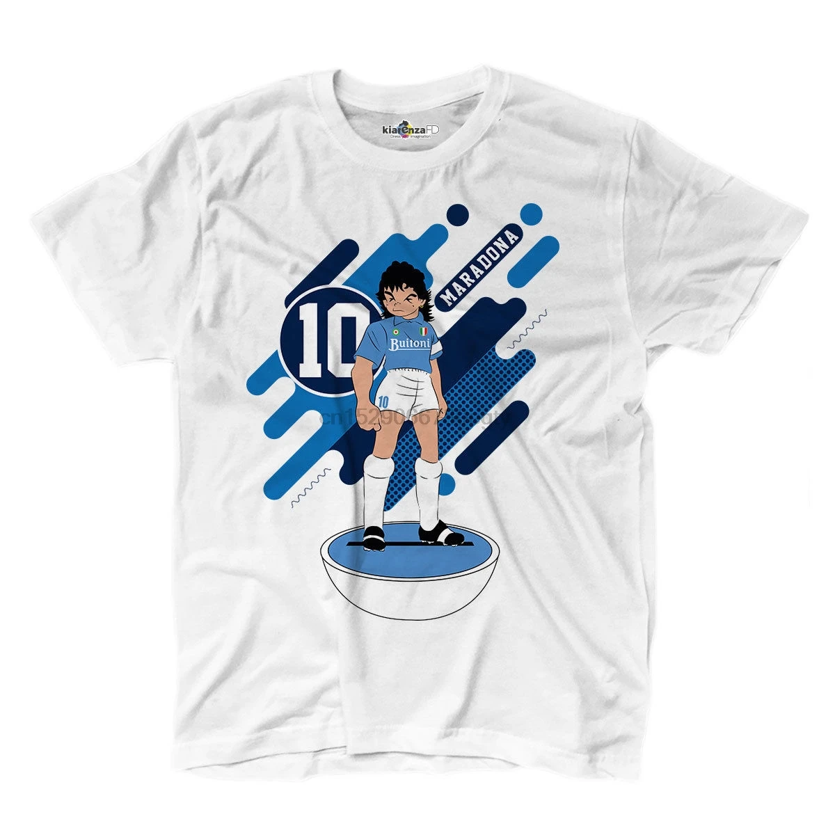 Футболка Calcio Manga Maradona Napoli Legend Parodia Subbuteo Holly E Benji Uomo футболист крутая Повседневная