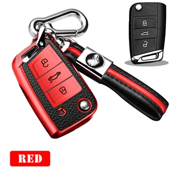 

For VW Golf7 mk7 Leon FR 2 Altea Aztec Tiguan MK2 Magotan New Passat B8 Soft TPU key case cover Key case protective shell