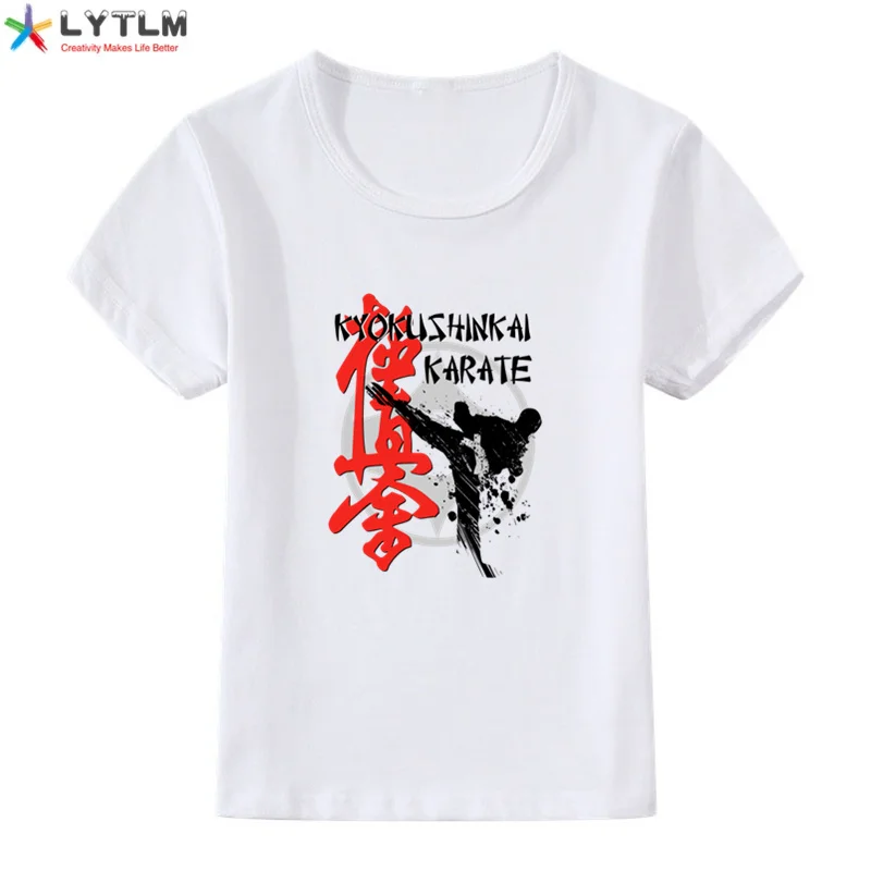 LYTLM, каратэ, кёкушин, Детская футболка с длинным рукавом, спортивная одежда для девочек, футболка Enfant Garcon XXX, Детские футболки для маленьких мальчиков - Цвет: DX White