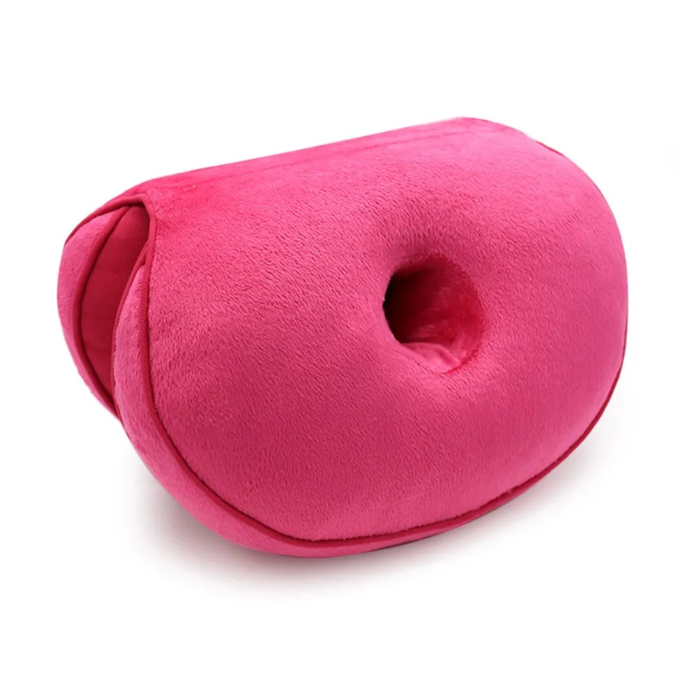 Rose red Двойная Удобная подушка лифтинг бёдер Подушка массажная подушка многофункциональная для сброса давления, подходит для автомобильного сиденья, дома, офиса - Цвет: Rose red