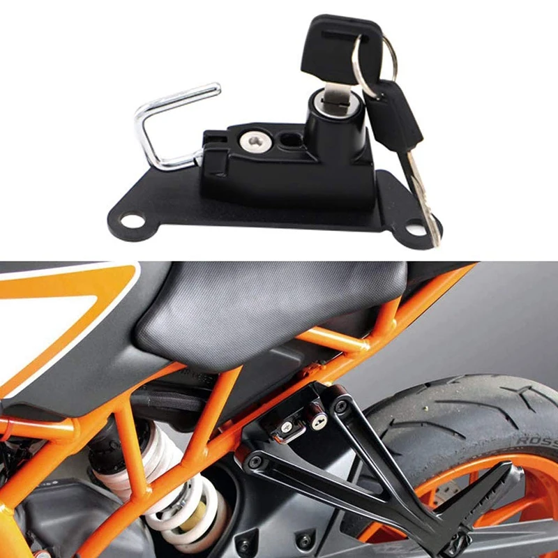 Противоугонный замок для мотоциклетного шлема KTM RC125/RC390 2014 Up RC250 2015 черный| |