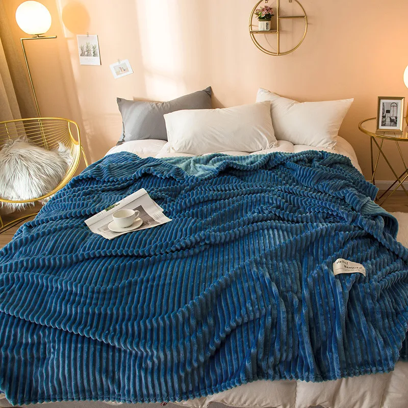 LREA уплотненное Фланелевое флисовое Коралловое одеяло для кровати, ткань для дивана, зимнее украшение для дома, удобная кожа