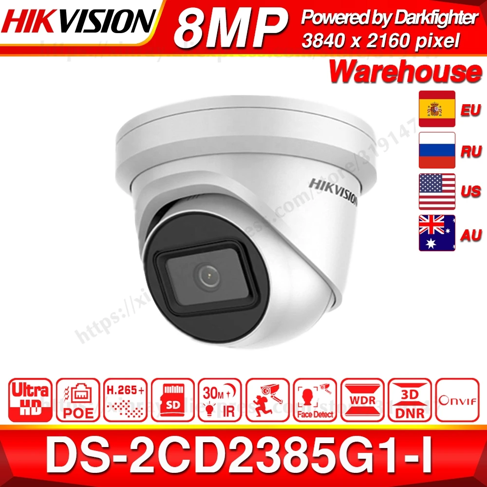  Hikvision Original IP Camera DS-2CD2385G1-I 8MP Network CCTV Camera H.265 CCTV Security POE WDR SD 