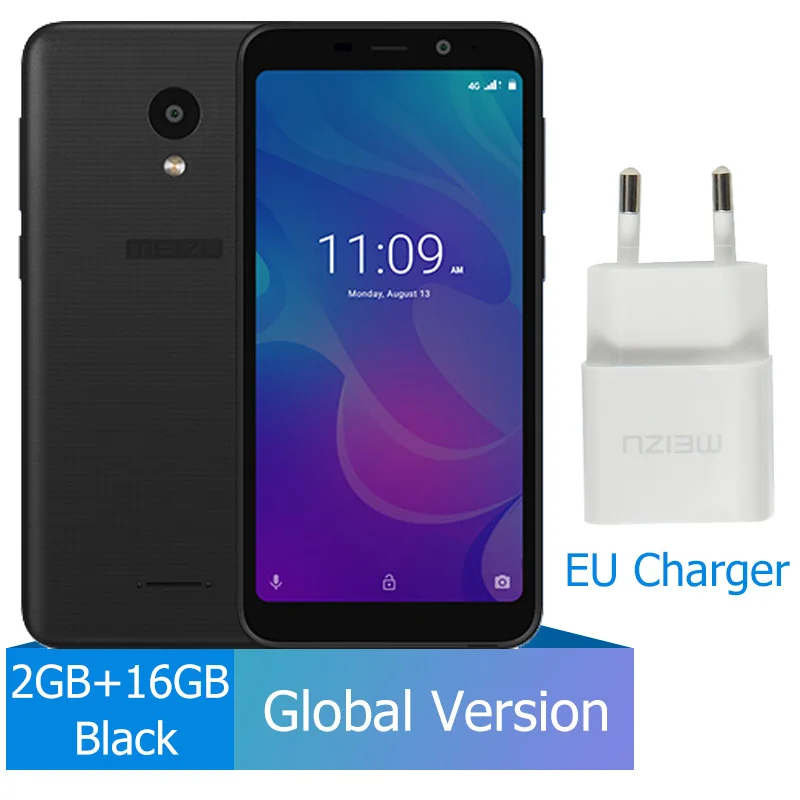 2GB 16GB Black Meizu C9, 2 ГБ, 16 ГБ, глобальная версия, мобильный телефон, четырехъядерный, 5,45 дюймов, 1440X720 P, фронтальная, 8 Мп, задняя камера 13 МП, аккумулятор 3000 мАч - Цвет: 2GB 16GB Black