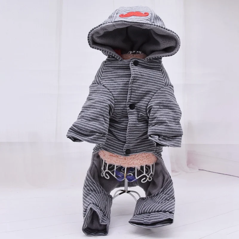 NewPet хлопковое Стеганое пальто Одежда для собак комбинезон уплотненный комбинезон для щенка костюм теплая зимняя одежда для мальчиков и собак