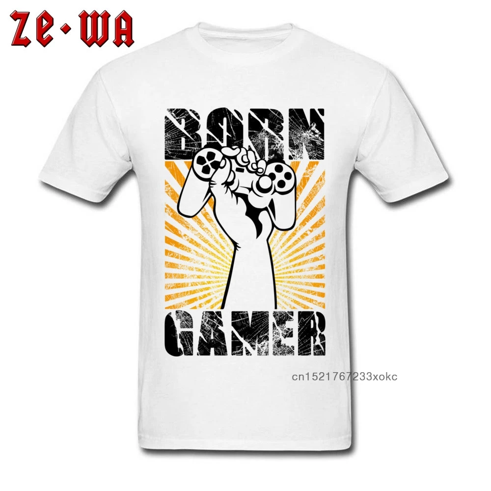 Мужские топы футболки Born футболка с надписью Gamer Boyfriend подарок 100% хлопок круглый
