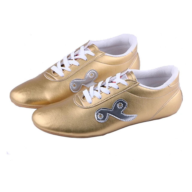 Men Women Sport Chinese Kung Fu Shoes Lightweight Man Sport Traditional Tai Chi Shoes Black Women Match Martial Arts Shoes Gold