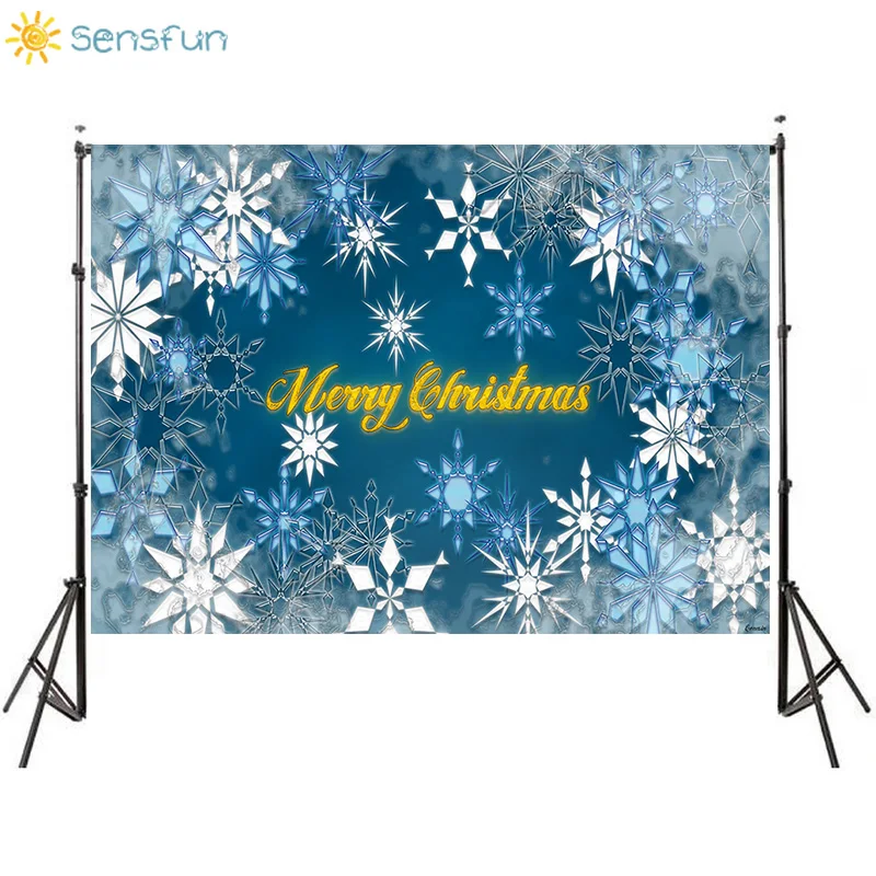 

Sensfun Backdrop For Photographic Studio Merry Christmas White Snow Photography Backdrops Christmas Photocall Custom Backdrop