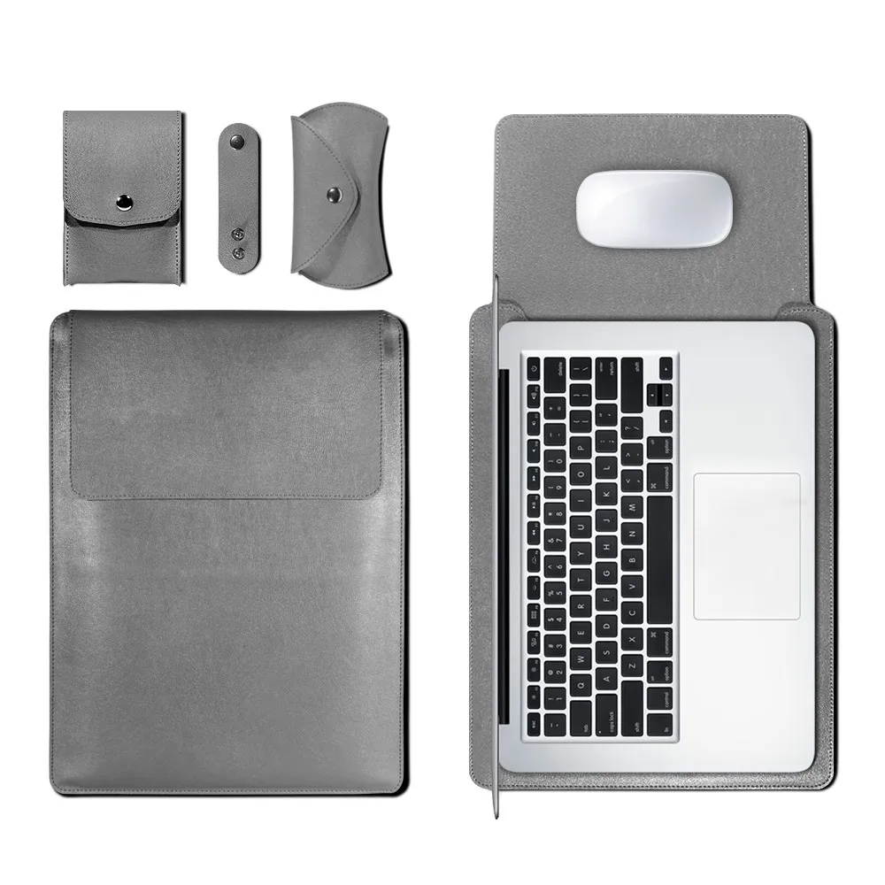 

Universal PU Leather Soft Sleeve Bag Case For Macbook Air Pro Retina 11 12 13 15 for Laptop Cover For Macbook air 13.3 inch
