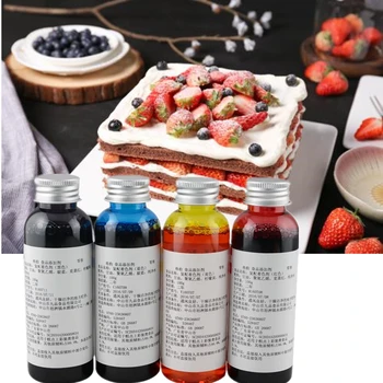 

4 color Edible ink printing ink cake can be eaten directly 100ml*4 applicable Epson Canon digital cake machine