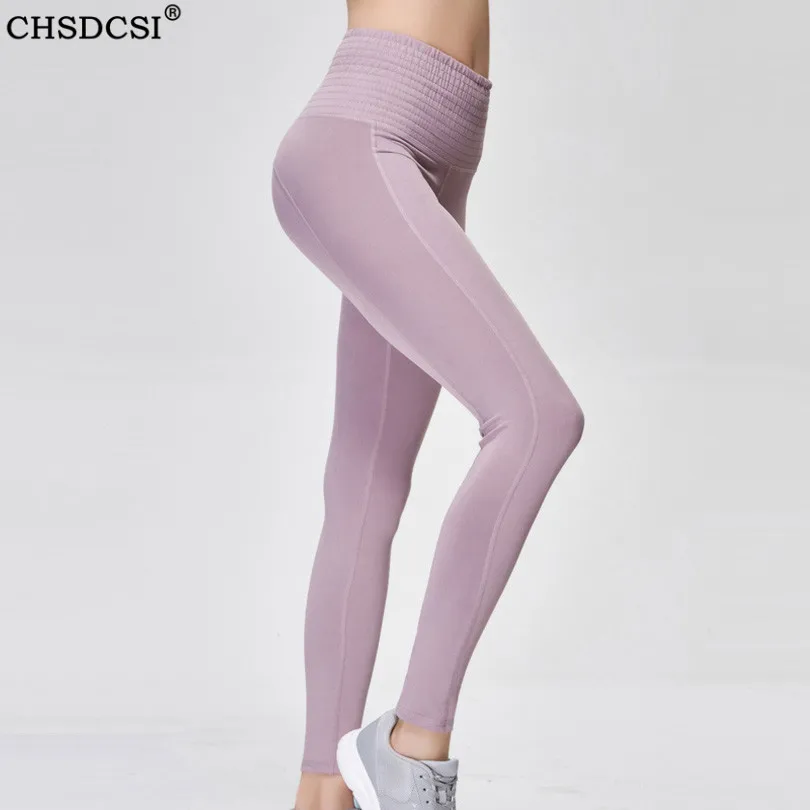 

CHSDCSI Sexy Leggings For Fitness Elastic High Waist Push Up Pants Workout Leggings Women Workout Trousers Plus Size Legging