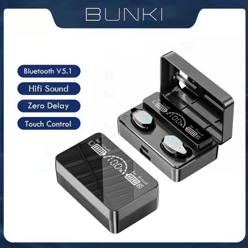 TWS Bluetooth 5.1 Earphones Wireless Headphone 9D Stereo Sports Waterproof Earbuds Headsets With Microphone Type-c Charging Box