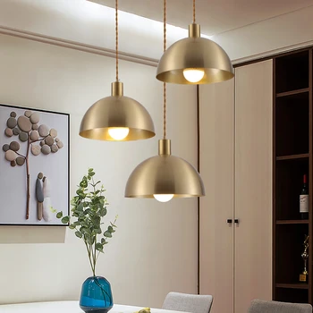 

Gold Lamp-chimney Copper Pendant Lighting for living room dining room restaurant hotel porch balcony bar
