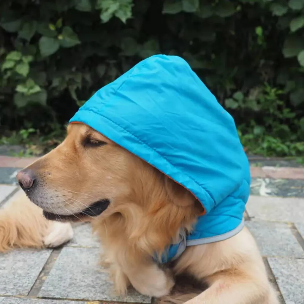 Windproof Waterproof Pet Jackets Winter Warm Dog Coat For Small Medium Large Dog Pet Raincoat Hoodie Double-Sided Can Wear