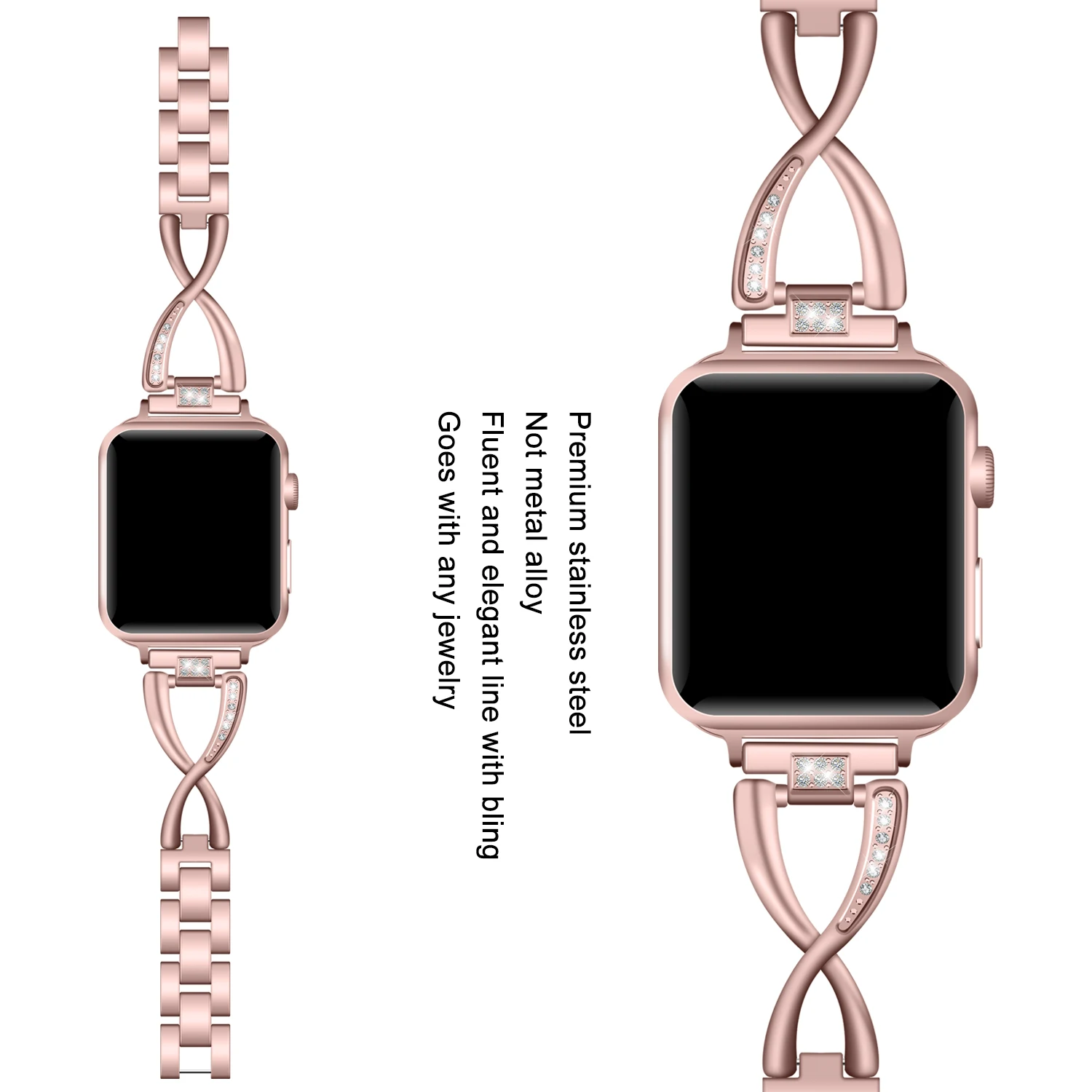 OULUCCI браслет из нержавеющей стали для Apple watch 38 мм/40 мм/42 мм/44 мм сменный ремешок для iWatch серии 5/4/3/2/1