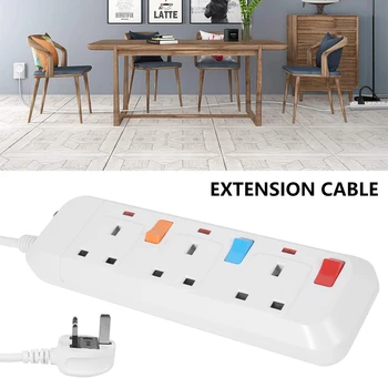 

5M 3Outlet Surge Universal Electrical Socket Smart Extension Power Strip Kitchen Electrical Socket Desktop Sockets Power UK Plug