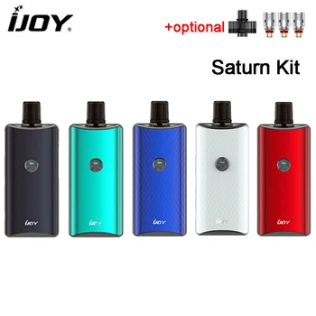 

Original IJOY Saturn Kit 3ml pods with 1100mAh battery fit 0.6ohm S1 mesh coil Electronic Cigarette Vaporizer pod kit