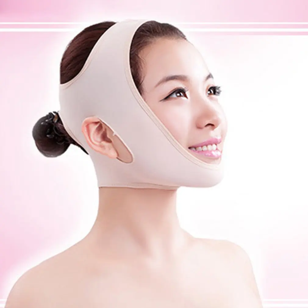 Face Mask Lifts Double Chin Thin-Faced Shape Tension Mask Breathable Lycrab Skin Tone Mask