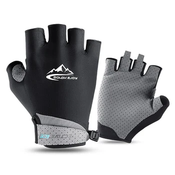 

Elastic Men Women Fingerless Gloves Motorcycle Riding Summer Gloves Anti-UV Sun Protection Sweat-absorbent Breathable Gloves