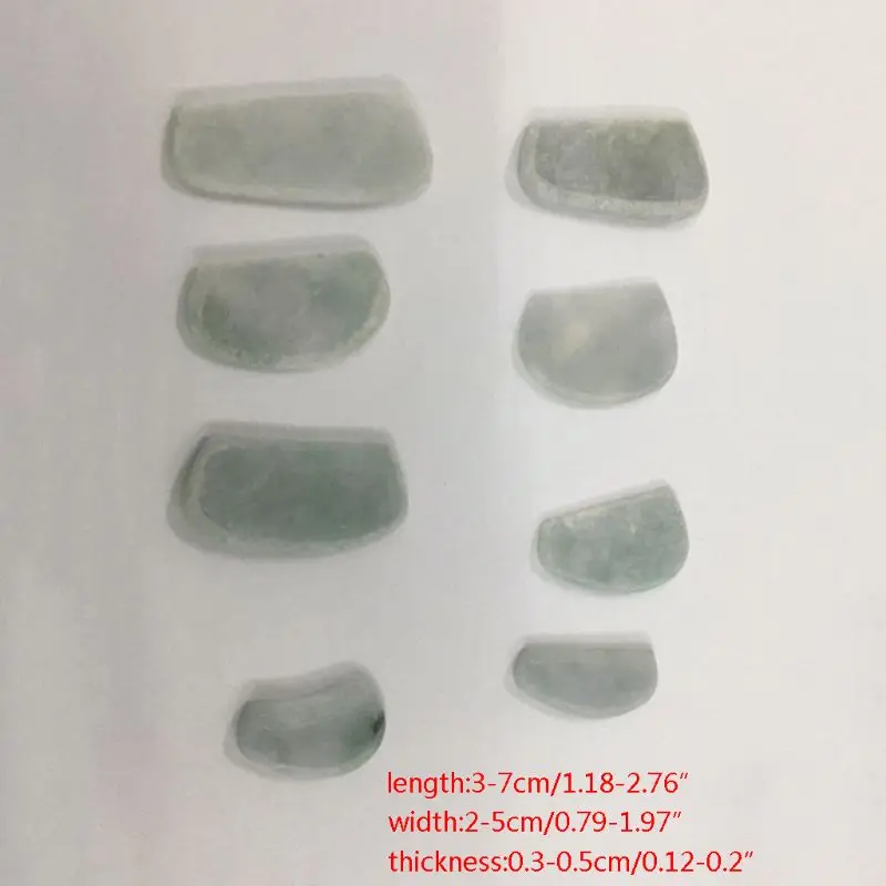Jade Gua Sha скребковый массажный инструмент, натуральный Jade Guasha Board
