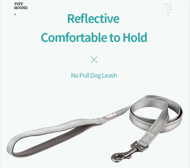 TUFF HOUND Светоотражающий Поводок для собак, высокопрочный поводок для домашних животных, модная прочная собачья цепь, нейлоновый поводок для собак, поводок для маленьких и больших собак