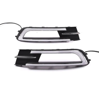 

NEW-LED Daytime Running Light DRL Fog Lamp Turn Signal Light Compatible for otan/Passat 2017-2018