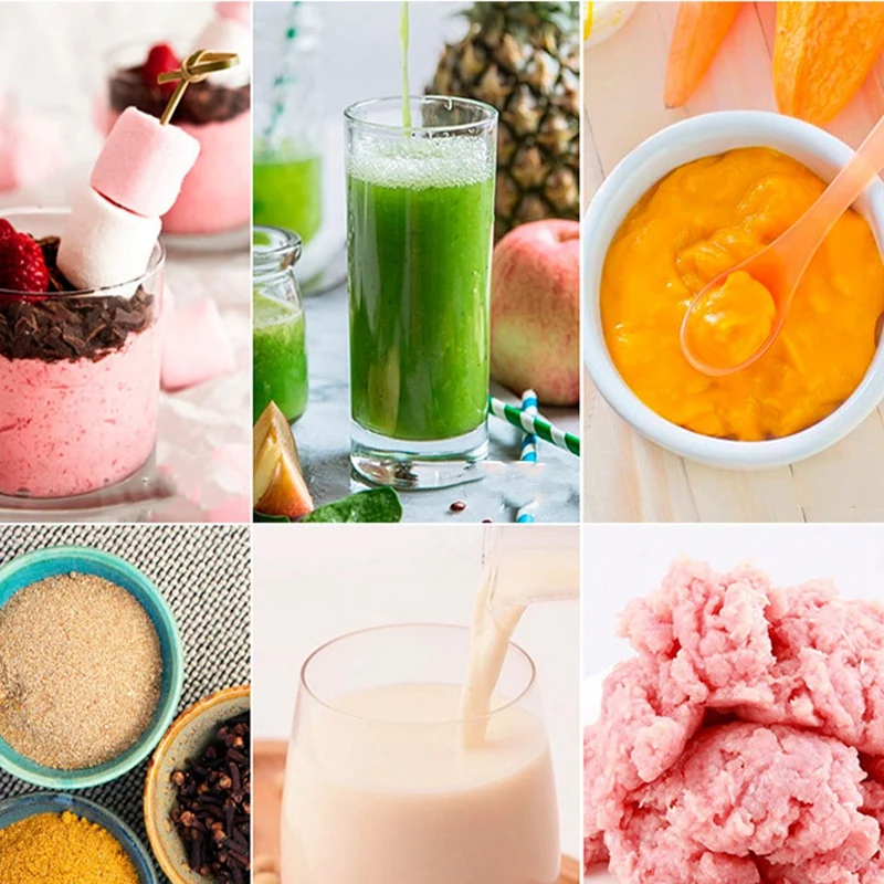 2L Electric Meat Grinder Fruit Vegetable Shredder Slicer Mincer Cutter Blender Stainless Steel Kitchen Accessories UK Plug