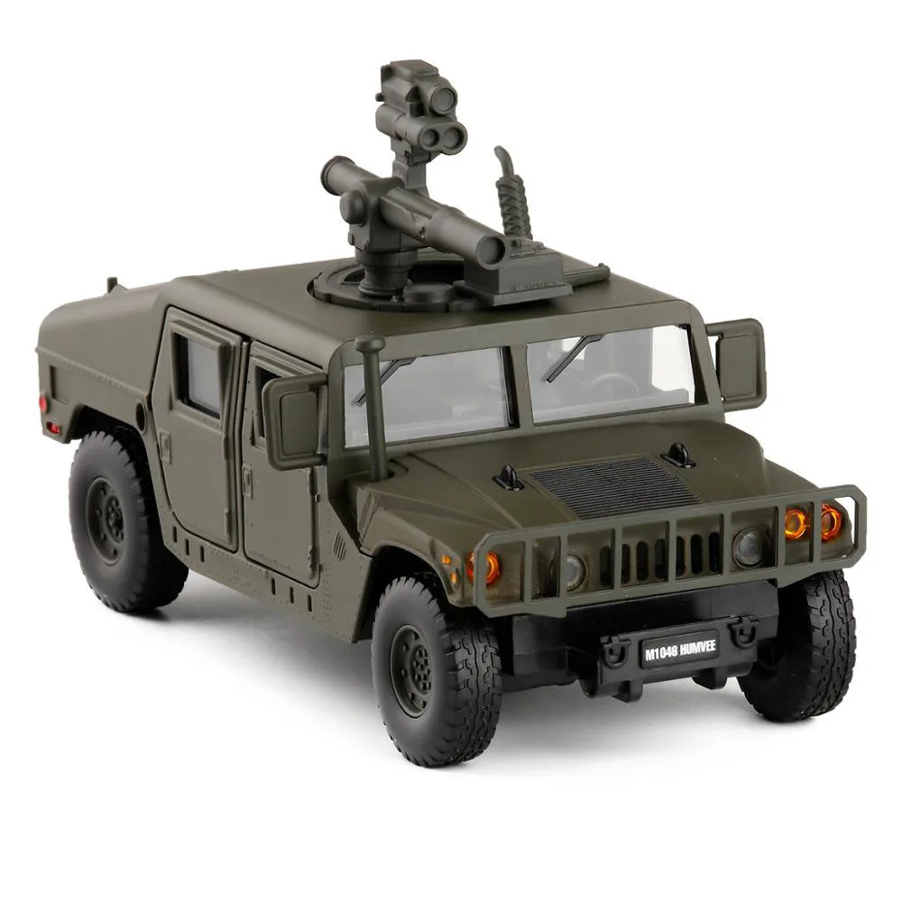 1/32 масштаб военная модель игрушки армия США H1 SUV литая металлический звуковой