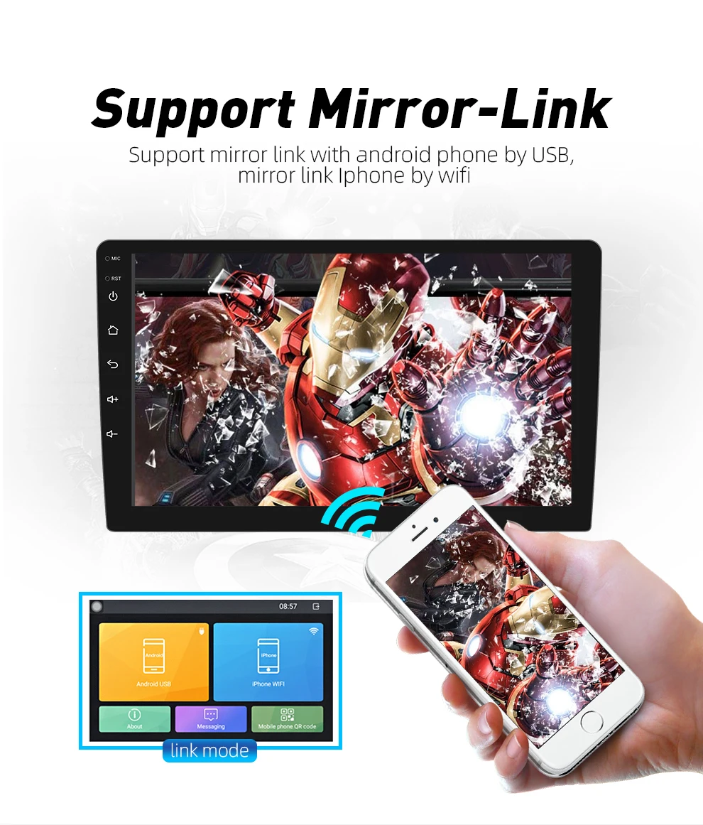 Top 10.2" Android 8.1 Car Radio GPS Navigation Multimedia Player 2G(RAM)+16G(ROM) for Nissan X-Trail Qashqail 2014 -2017 wifi Stereo 4