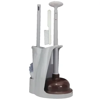 

Toilet Brush and Holder,Toilet Plunger and Bowl Brush Combo Toilet Bowl Brush for Bathroom Toilet-Ergonomic,Durable