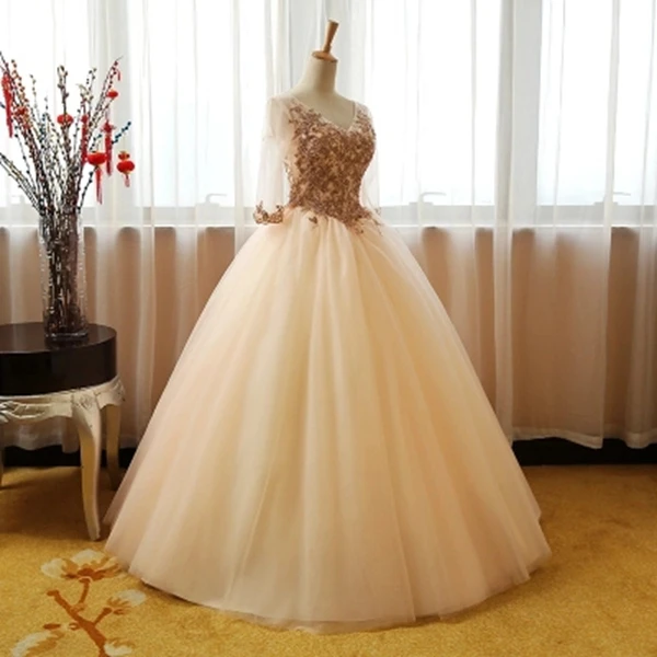 ANGELSBRIDEP-Sweet-16-Ball-Gown-Quinceanera-Dress-Fashion-Appliques-Long-Sleeves-Vestidos-De-15-Celebrity-Party (2)