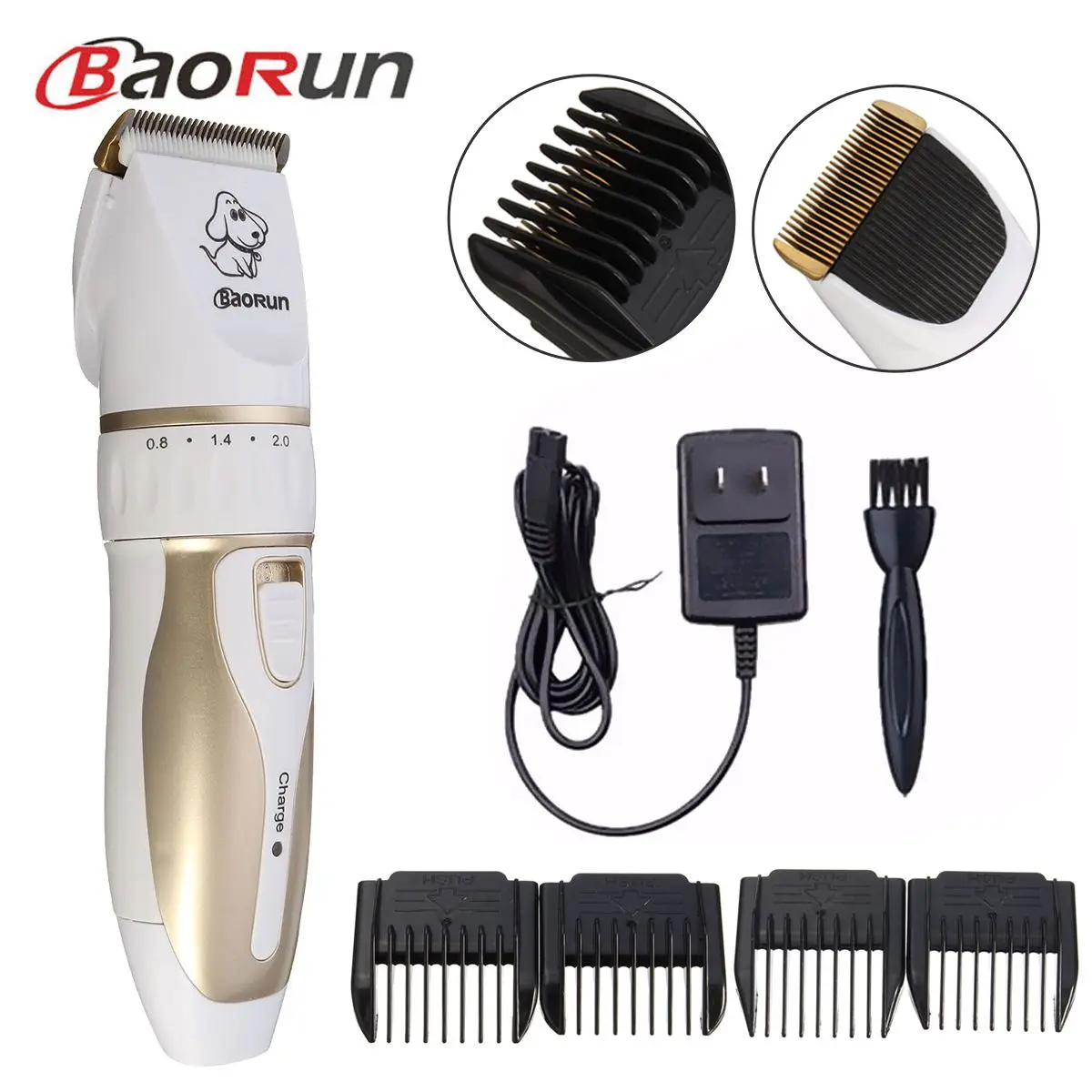 Baorun, профессиональная машинка для стрижки собак, машинка для стрижки животных, машинка для стрижки кошек, электробритва, ножницы, машинка для стрижки 110-240 В переменного тока