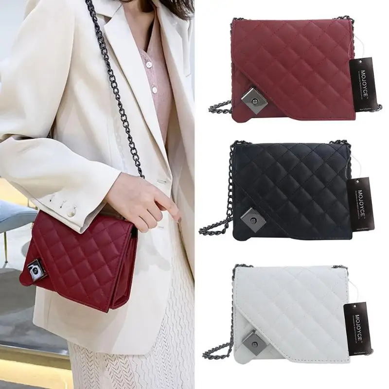 

New Fashion Handbags Solid Color Women Small Crossbody Bag Fashion Leather Soft Purse Flap Chain Shoulder Handbag Shopping