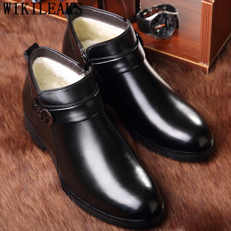 Кожаные ботинки мужские брендовые туфли Обувь в деловом стиле Мужские