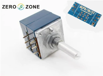 

Genuine ALPS Type 27 RK27 Stereo Potentiometer Selectable Resistance 10KA 20KA 50KA 100KA Round Shaft + PCB For Preamp Amplifier