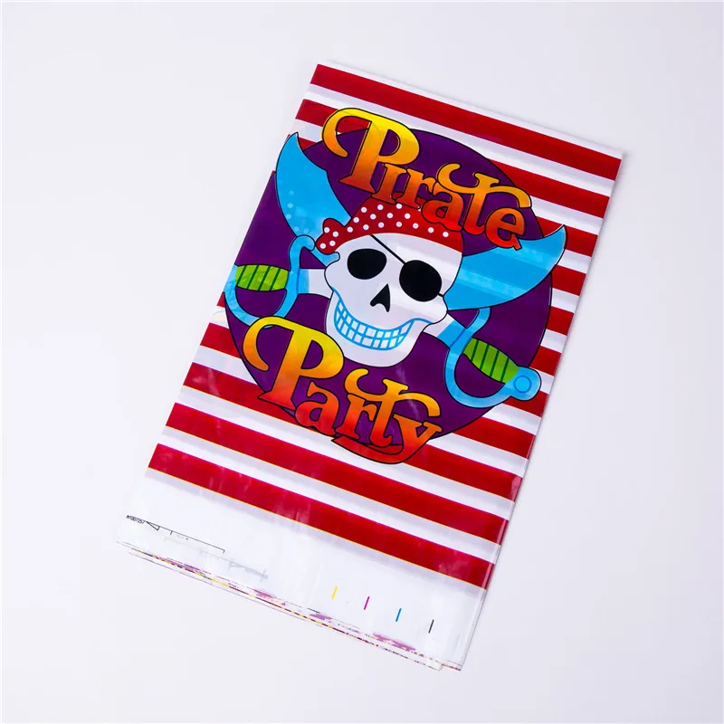 Table Cloth(1pcs) Пиратская тематика, детские принадлежности для вечеринки на день рождения, одноразовая посуда на Хэллоуин, бумажные стаканчики, салфетки, баннер, скатерть, детский душ - Цвет: Table Cloth(1pcs)