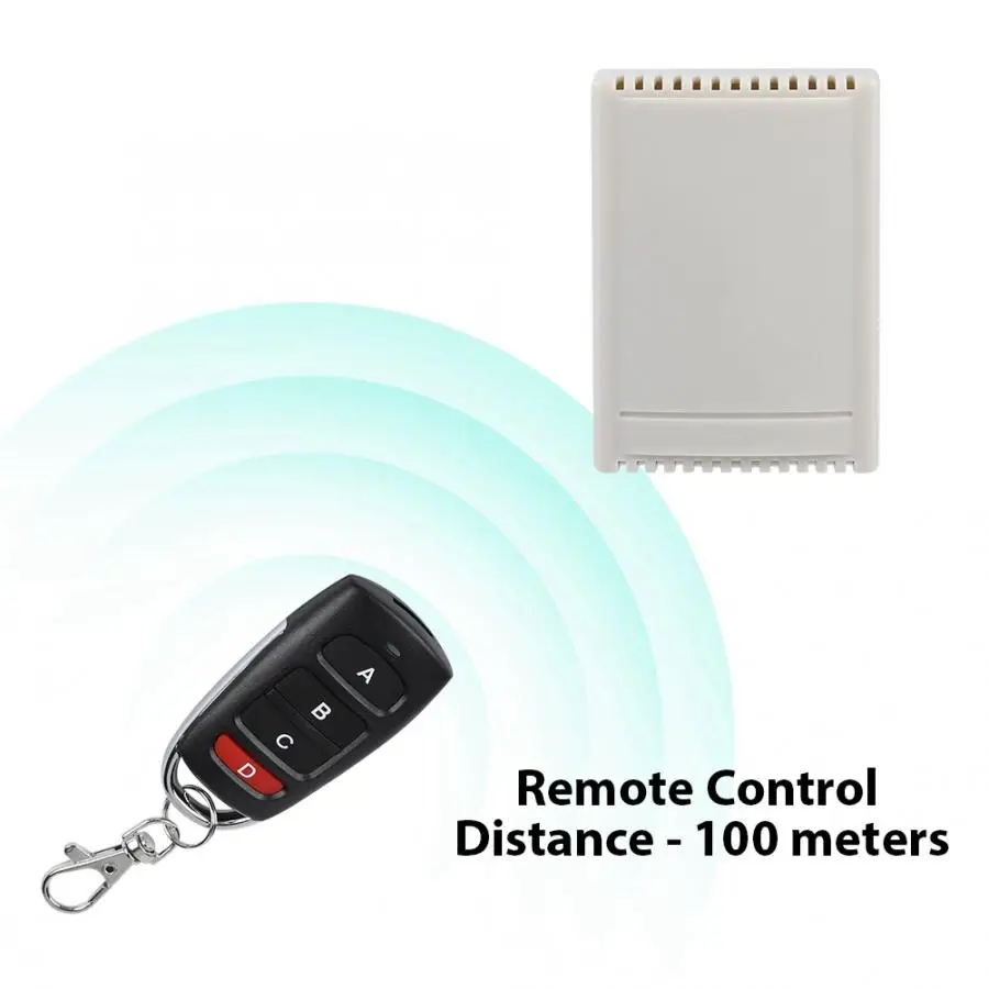 

12V 4-way Wireless Remote Control Switch Wireless Relay Receiver Transmitter Replacement On Sale HOT