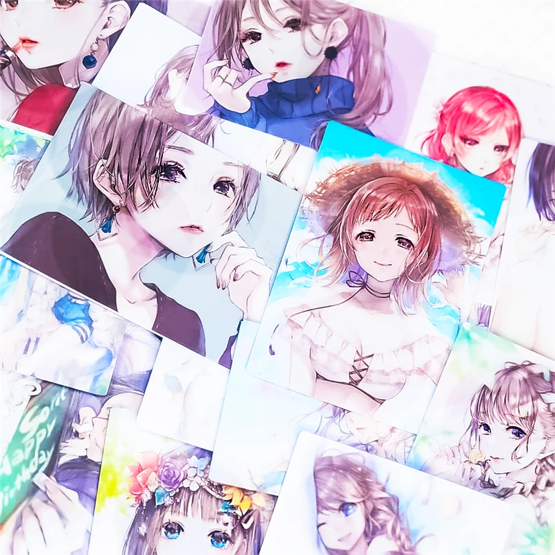 

16pcs/pack Japanese Comics girls Label Stickers Pack Posted Kawaii Planner Scrapbooking Stationery Stickers Office Decoration