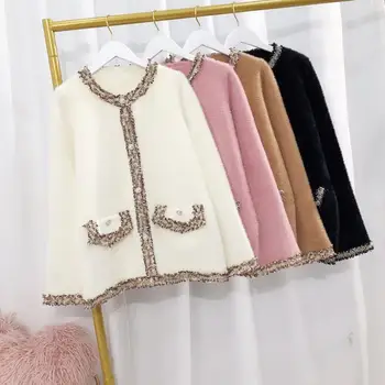 

Sweater Women Loose Wearing Spring And Autumn Small Fragrance Wind French Knitted Cardigan Net Eed Short Coat