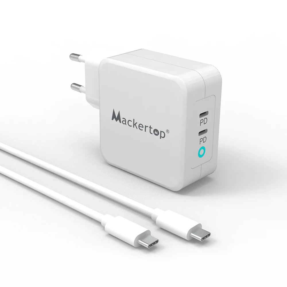 

[GaN Tech]PD100W Charger, 2-45W Port USB C Charger with laptop Power Delivery for MacBook ,Dell, iPad Pro,iPhone,Switch