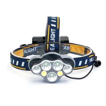 

LED Headlight Flashlight Torch Camping Fishing Headlamp Lantern with 2x18650 Battery USB Charging