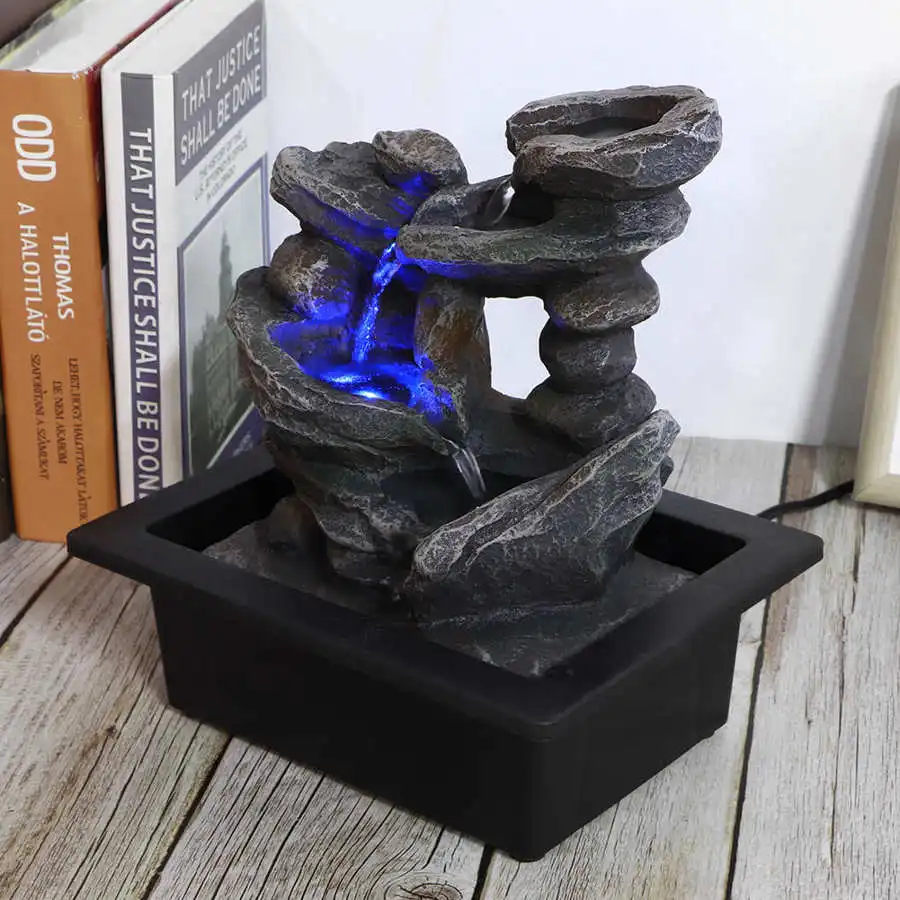 Настольный светодиодный фонтан с орнаментом полимерные поделки водяным насосом