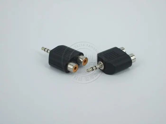 3,5 стерео революция 2RCA штекер один разделен на два 3. 5 мм на двойной rca av двойной аудио разъем преобразования