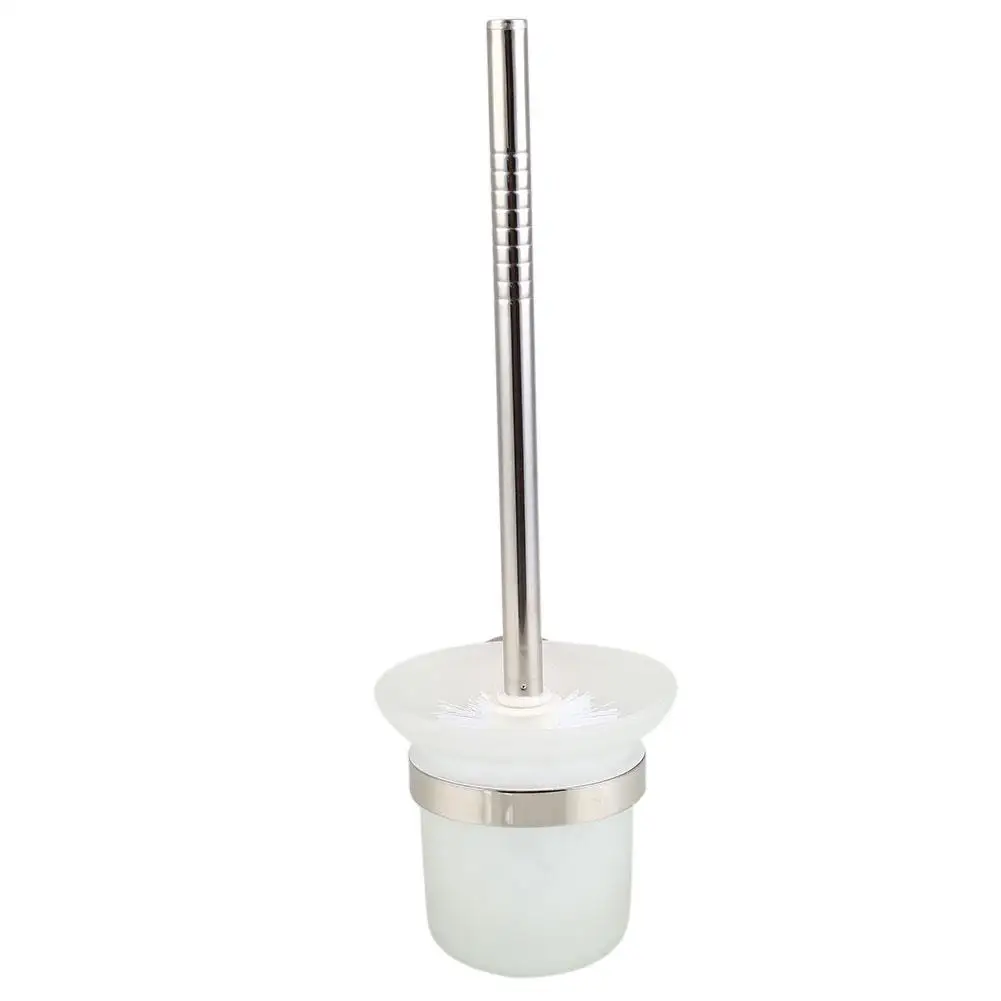 Wall Mounted Toilet Brush Glass Space Saving Brush Hot Set Hotel Durable and Practical Toilet Cleaning Brush Bathroom Home