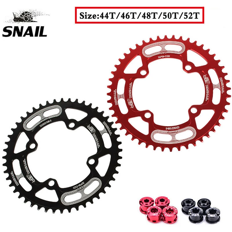BDSNAIL узкий широкий 104BCD цепь MTB велосипед Горный кольцо цепи велосипеда 44T 46T 48T 50T 52T цепи колеса Болты односкоростные