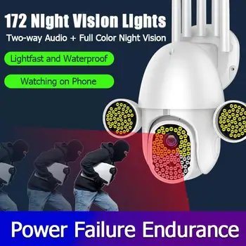 

WiFi Camera 1080p 172 LEDs 2.0MP Definition Audio Motion Detection Alarm waterproof Outdoor Infrared Night Vision smart home