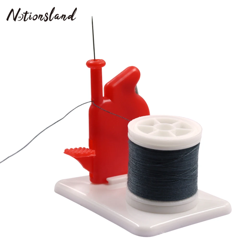 

1pc Automatic Needle Threader with Thread Cutting Knife Threader Guide Needle Device Stitch Insertion Tool Sewing Accessories