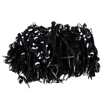 

Large-Capacity Earphones 100 Packs, Suitable for iPhone, Android, MP3 Player-Black