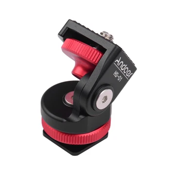 

Andoer HS-01 Cold Shoe Mount Adapter Bracket Holder Aluminum Alloy with 1/4 Inch Screw for LED Light Video Monitor DSLR Camera