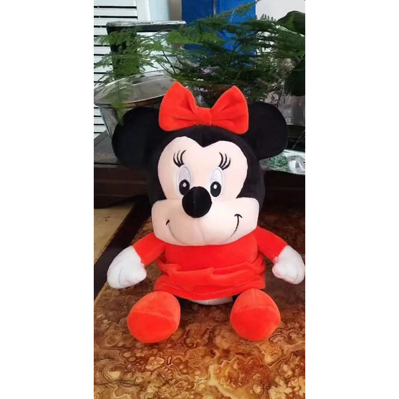 Новая плюшевая игрушка в виде мыши с Микки и Минни, мягкие влюбленные куклы Микки Минни, Подарочные интерьерные подушки, свадебные подарки для детей - Цвет: Белый